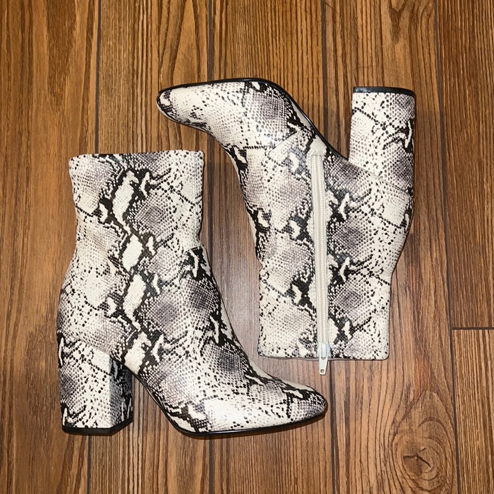 Snakeskin Booties